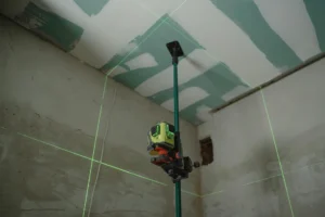 Laser level tool used during house leveling in Austin TX to measure and restore a foundation to an even position.