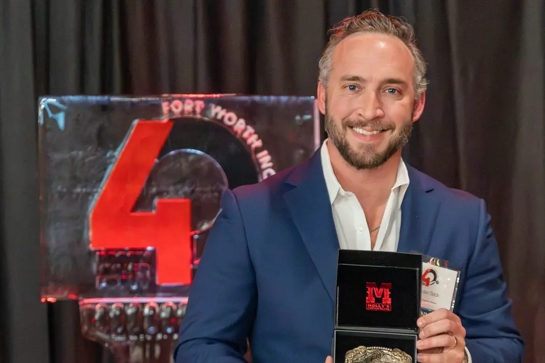 Hayden Slack, Owner and CEO of G.L. Hunt Foundation Repair, at the Fort Worth Inc. 40 Under 40 celebration
