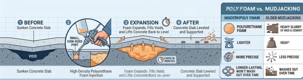 Poly Foam (Polyjacking) injection process
